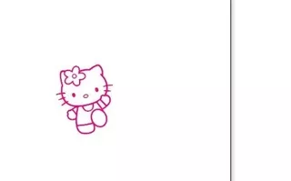 1pz Vinil Stiker Estampa Hello Kitty Rosa