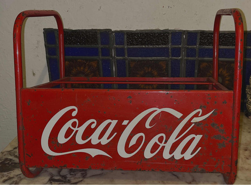 Cajón Exhibidor Antiguo Coca Cola Hierro De Colección