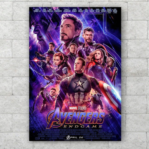 Poster Avengers Endgame Vengadores Tipo Cartelera 90x60cm