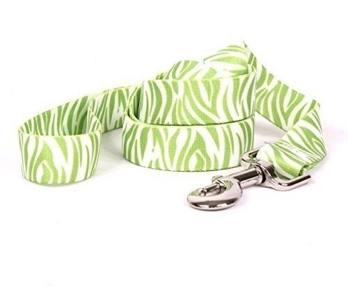 Yellow Dog Design Zebra Green Dog Leash