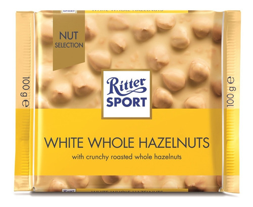 Chocolate Ritter Sport Blanco Con Avellanas Pack 2x 100gr