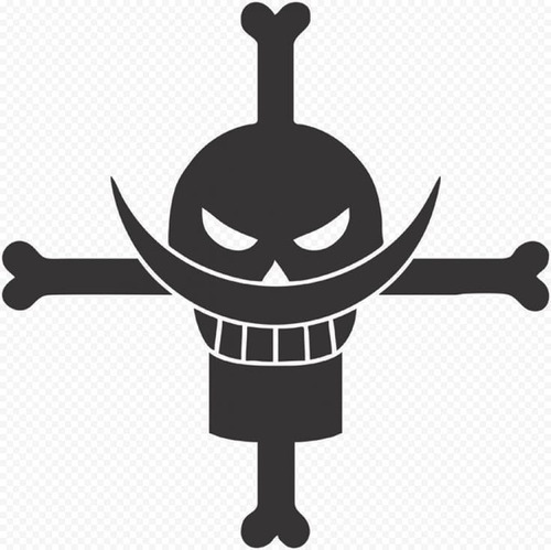 Vinil Sticker Calcomania Logo Piratas Barbablanca Shirohige