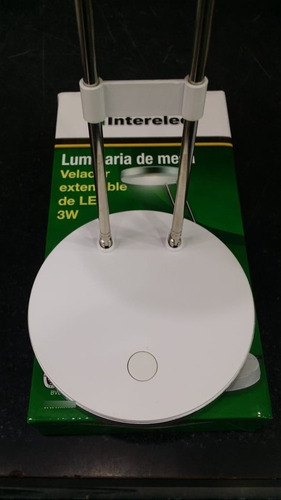 Imagen 6 de 6 de Lampara De Escritorio Led 3w Gx8216 Interelec Extensible