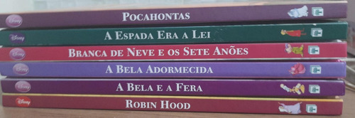  6 Livros Clássicos Disney Para Ler Ouvir-com Cd 