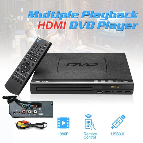 Hd 1080p Reproductor De Dvd Reproductor De Cd 6 Regiones Con