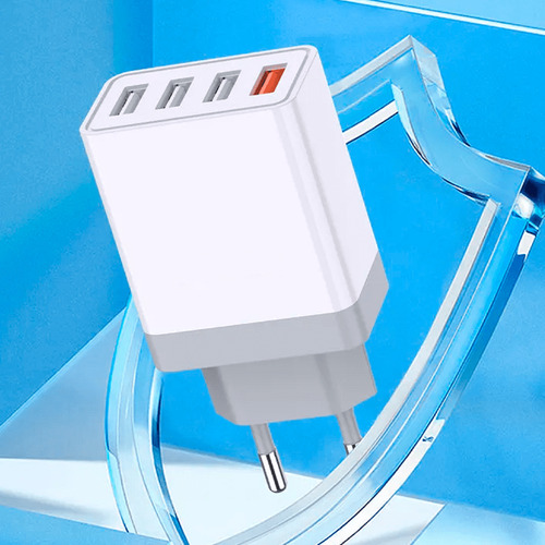 Carregador Caixinha Turbo Compacto 4x Usb Cor Branco