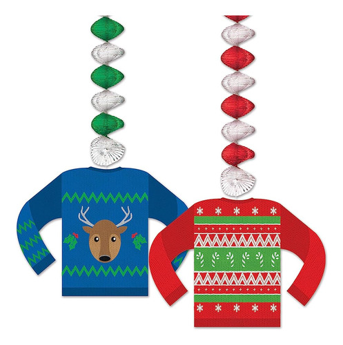 Beistle Ugly Sweater Fanglers Danglers, 30 , Multicolor