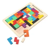 Comprar Tetris Juego Mesa Didactico Rompecabezas En Madera