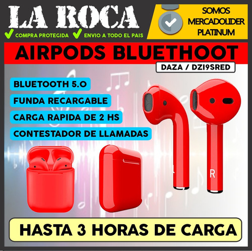 Airpod Bluetooth Auricular Inear Carga Inalambrica Cuotas