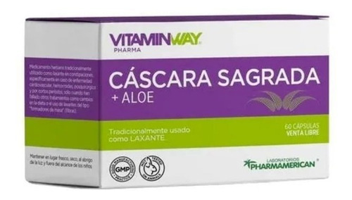 Pack X 3 Cáscara Sagrada + Aloe Vitamin Way  X 60 Caps
