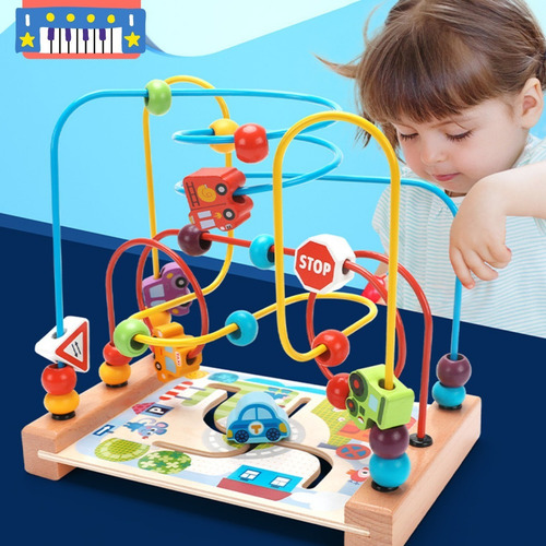 Juguete Montessori Laberinto Para Niños Y Niñas Educacional Color Multicolor