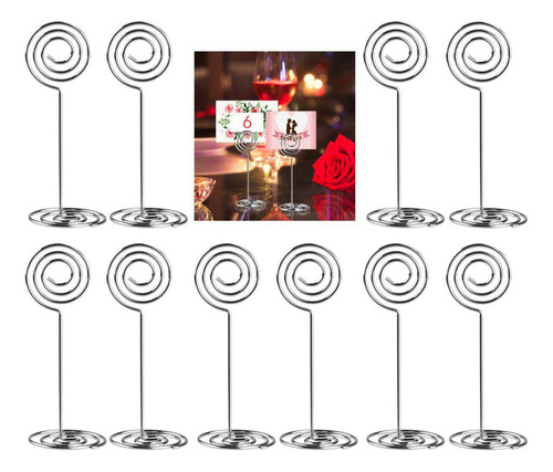 Soporte For Fotos Con Números De Mesa En Espiral, 10 Unidad
