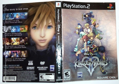 Kingdom Hearts 2 Ps2 Solo Portada Plateada Original Repuesto