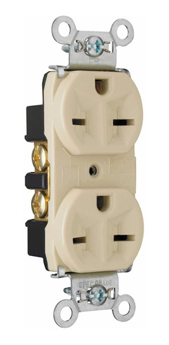 Toma Corriente Doble Beige Industrial 15a/220v Ojo Chino