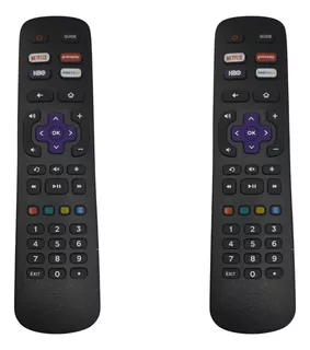 Kit 2 Controles Remoto Compatível Tv Semp Toshiba Roku Smart