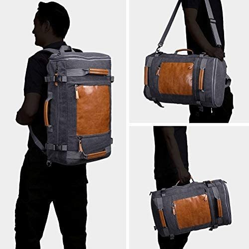 Witzman Men Vintage Lona Mochila De Viaje Mochila Retro