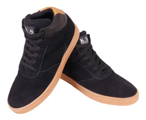 Tenis Skatista Skate Cano Alto Couro Legitmo Promo o R 126 59