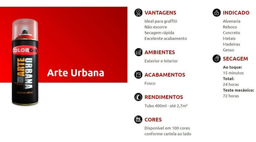 Tinta Fosca Arte Urbana Colorgin 400ml Cinza Neblina