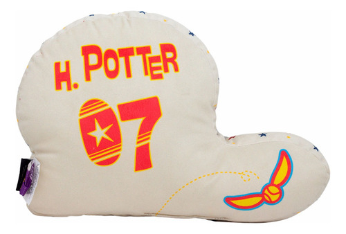 Almofada Veludo Hogwarts Harry Potter Voando Formato Geek