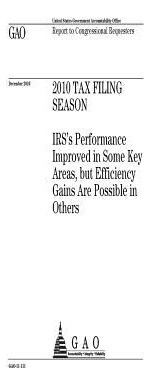 Libro 2010 Tax Filing Season : Irss Performance Improved ...