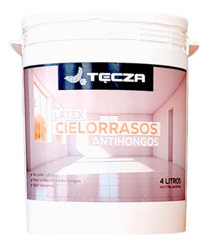 Cielorraso Tecza 4 L - Antihongo Acabado Mate Color Blanco