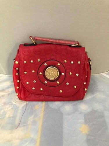 Bolsa De Mujer Con Estoperoles Color Rojo