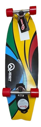 Patineta Skate Quest Boards Longboard 32 Multicolor Qt-cwa3