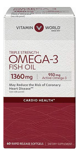 Vitamin World Aceite De Pescado Omega-3 De Triple Potencia 1