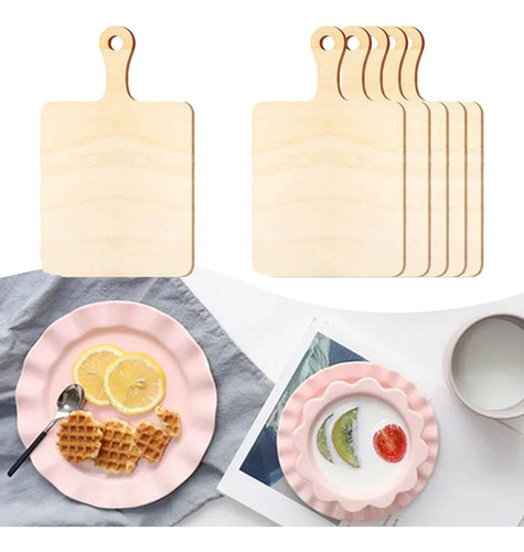 Tabla De Cortar De Madera De 6 Piezas Con Asa Juego De Tabla