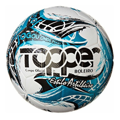 Bola Futebol Campo Boleiro Topper Cor Verde Mar/Preto