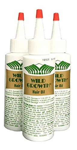 Wild Growth Aceite Para El Cabello 3pcs X 4 Oz