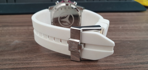 Relógio Suíço Technomarine Uf6 Feminino Rosa Silicone Branco