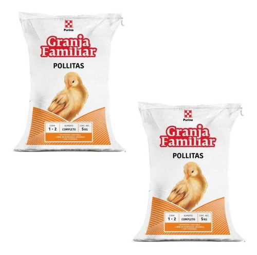 2 Costales De Alimento Para Pollitas Granja Familiar 5kg