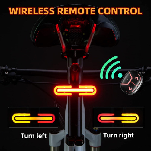 Luz Trasera Pará Bicicletas Rockbros Con Control De Cruce