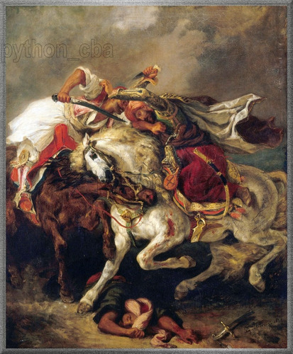 Cuadro Batalla Del Giaour Y El Pasha De Eugène Delacroix