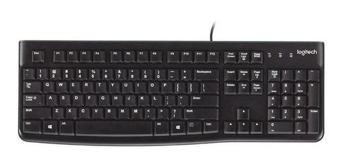 Teclado Com Fio Qwerty Padrão Brasil Preto K120 Logitech