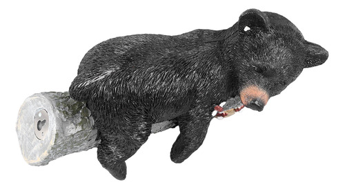 Figura De Oso Negro De Resina, Divertida, Linda Y Exquisita,