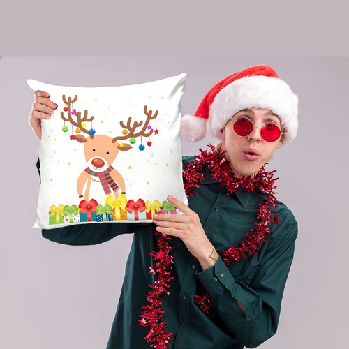 Almofada Personalizada Rena 01 - Natal - Decorativa 30x30cm