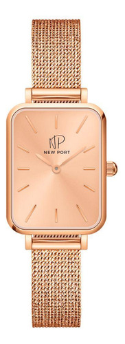 Relógio Feminino Quadrado Elegante De Pulso Luxo Gold Rosé