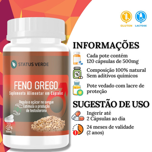 Kit Máxima Potência 100% Natural 120 Cáps P/ Pote - Status Verde