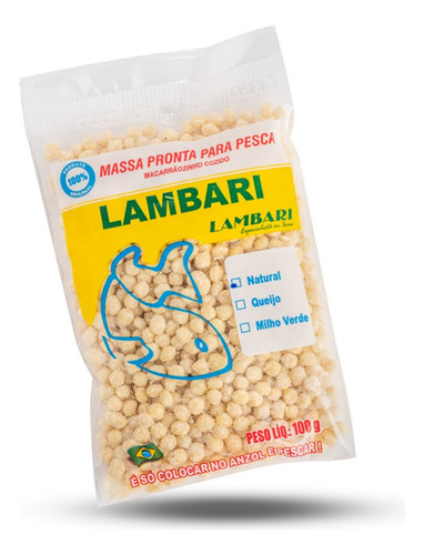 Massa Pronta Lambari Natural 100g Para Pesca - Lambari Cor Bege