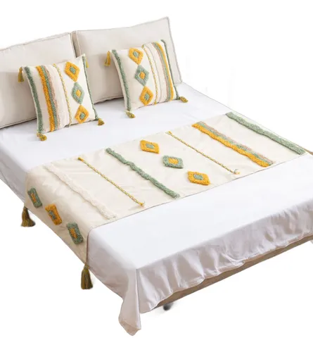 comprar Piecera De Cama Diseño Boho Chic 2p - King Mas Fundas Decora