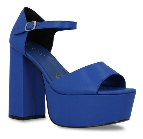 Sandalia Plataforma Mujer Color Azul 12cm 674-52