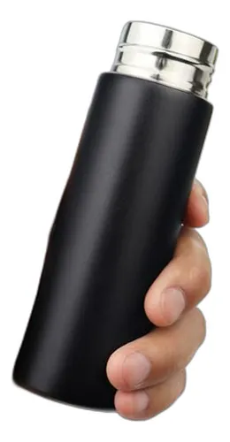 Botella De Agua Pequeña Dxobay, 4.4 Oz, Negra, Aislada Al Va