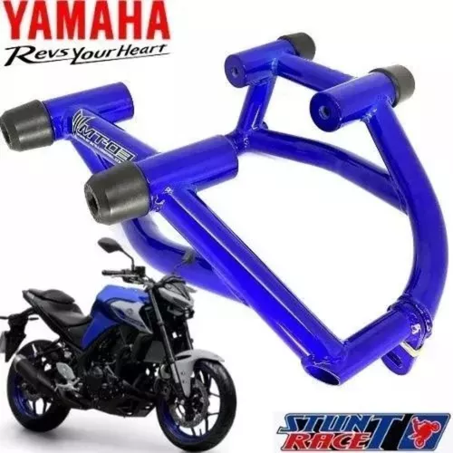 Protetor Motor Mt 03 Mt03 Azul Metálico Stunt Race / Cage