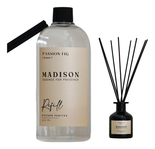 Difusor Negro 150 Ml + Refill 500 Ml Passion Fig Madison