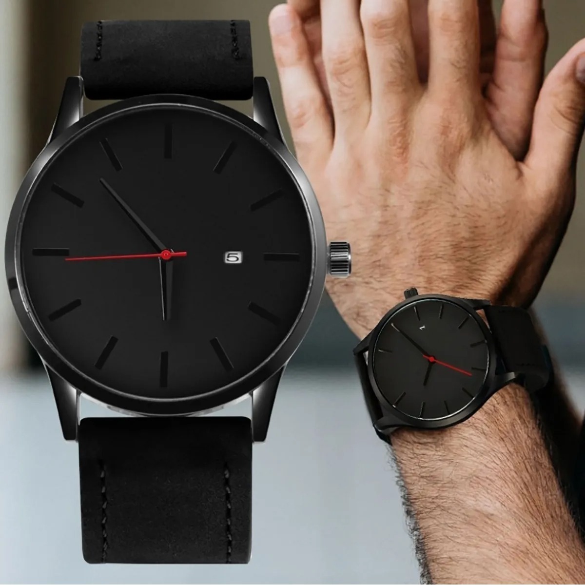Reloj Casual Y Elegante Color Negro Para Hombre