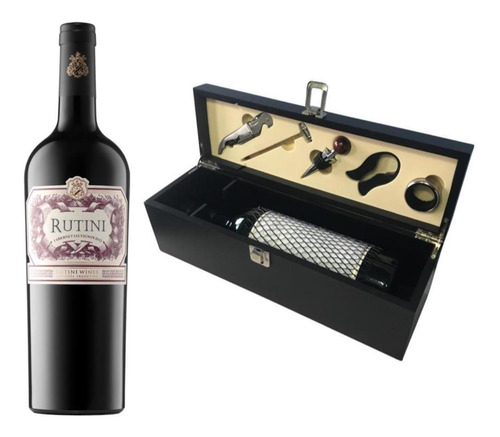 Vino Rutini Cabernet Sauvig + Estuche Set Accesorios Regalo