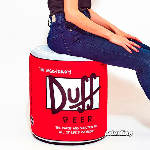 Imagen 5 de 8 de Puff Sillón Banco Lata Cerveza Duff Simpson Regalo Original