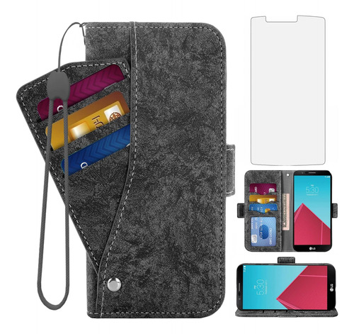 Asuwish Compatible Con Funda Para Teléfono LG G4 Cartera Y